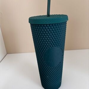Starbucks Dark Teal Textured Tumbler with Straw